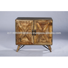 Industrial Vintage Reclaimed Natural Wooden Cabinet